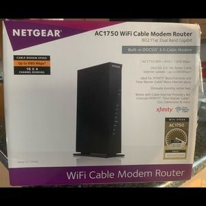 NETGEAR AC1750 wifi cable modem
router